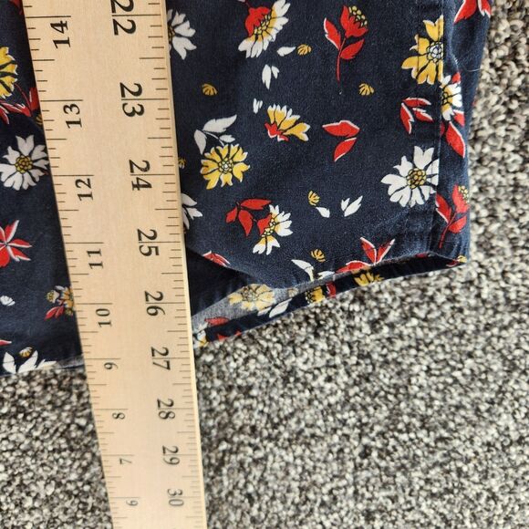 Penguin small blue floral long sleeve button up blouse - Picture 7 of 8